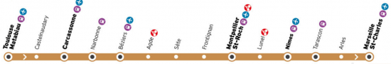 Ter ligne 3 languedoc roussillon Toulouse <> Marseille